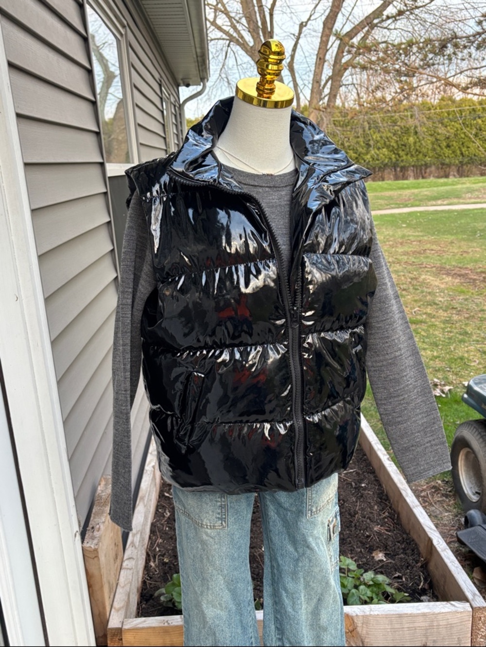 Edikted Black Puffer Vest